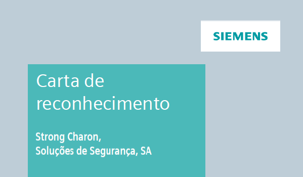 Strong Charon recebe novamente Carta de reconhecimento da Siemens